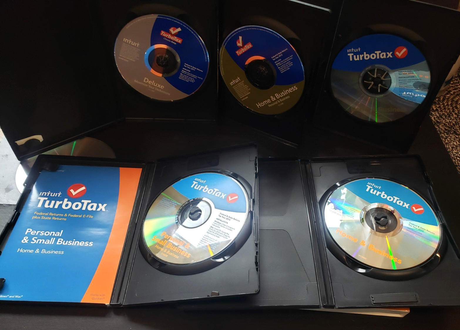 Intuit TurboTax Software CD’s – 2008, 2011, 2012, 2013, 2014 & 2015 Windows MAC