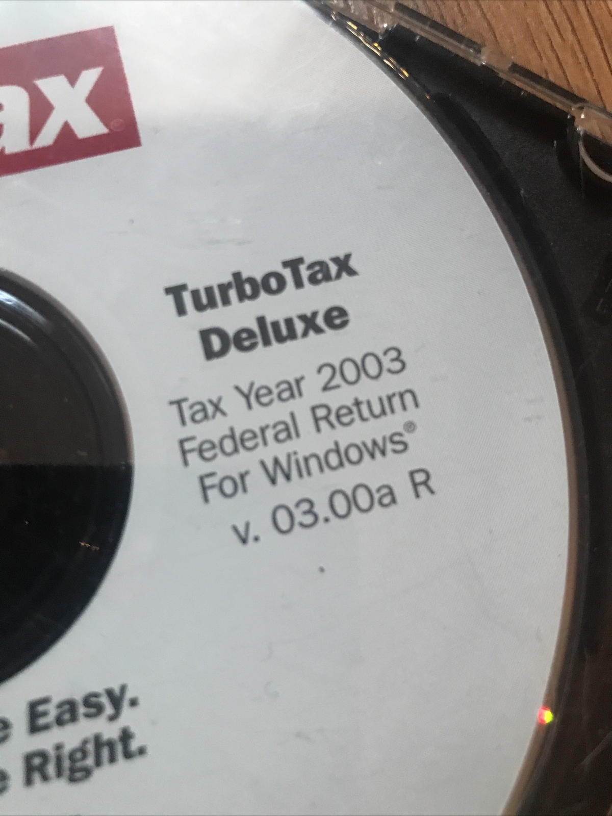 Turbo tax Deluxe Intuit 2003. Taxes made easy!! NO BOX