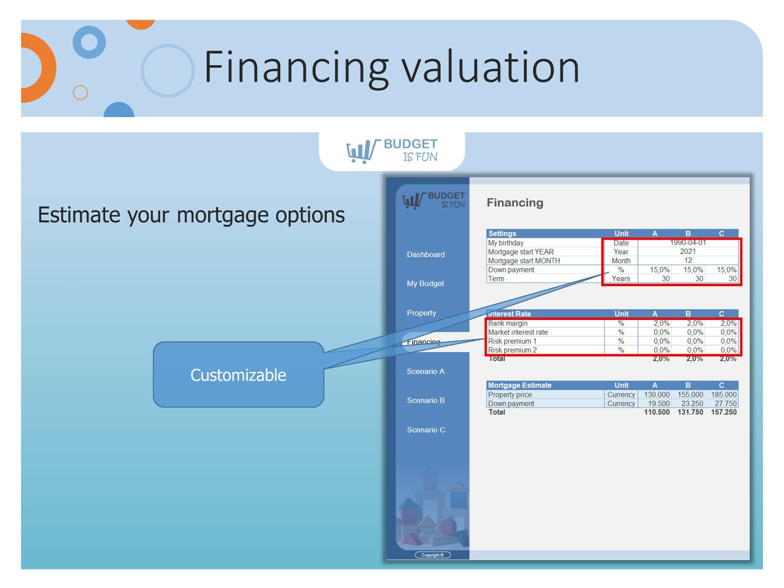 Excel Mortgage Template | Mortgage planner | Loan calculator