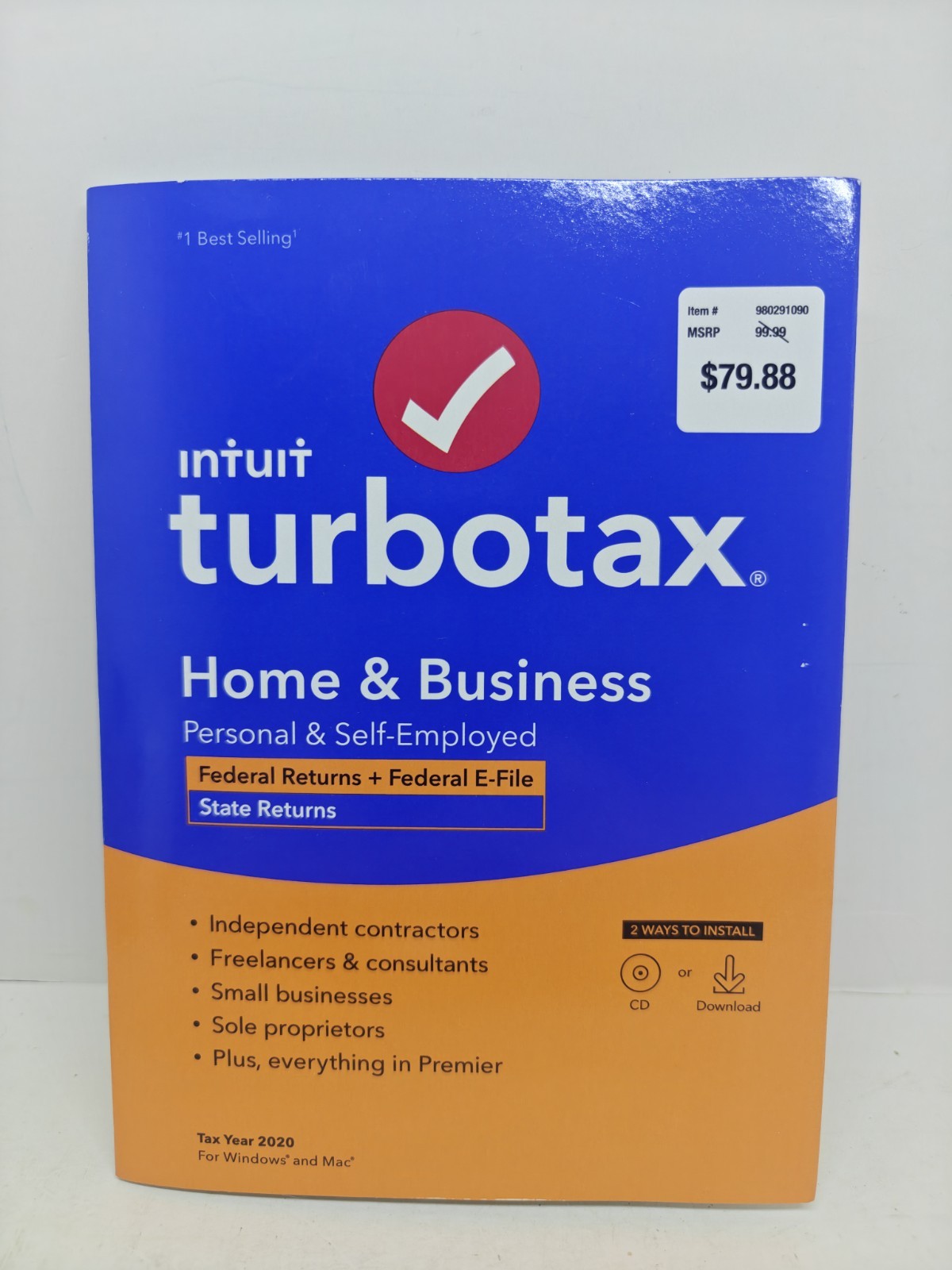 Intuit TurboTax Home & Business 2020 Personal And Self Employed (Windows & Mac)