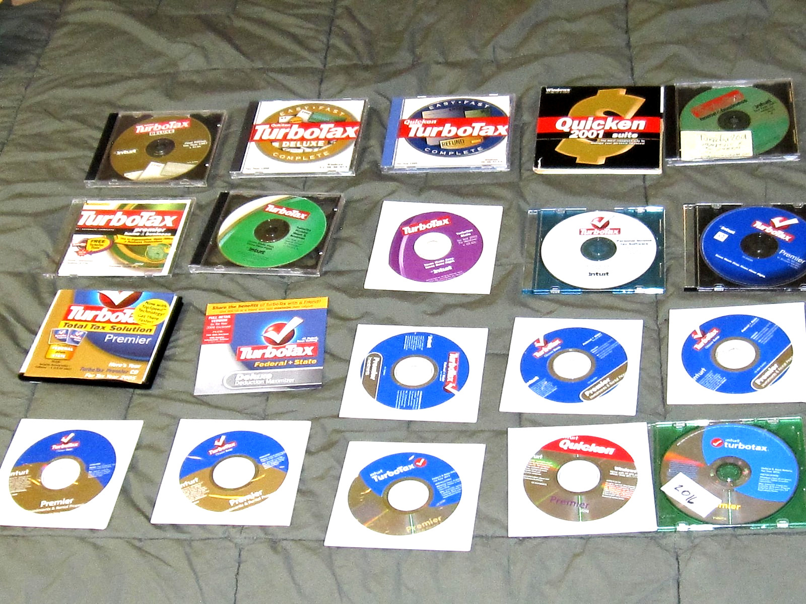 Turbotax cd’s, years 1997-2016 (missing 2000, 2011, 2012, and 2015)