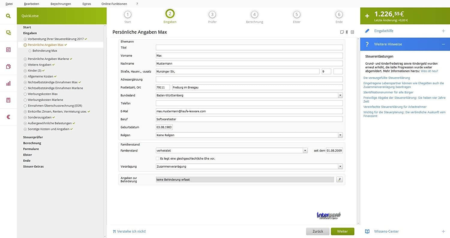 Lexware QuickSteuer Deluxe 2026 (tax year 2025) for 5 tax returns NEW