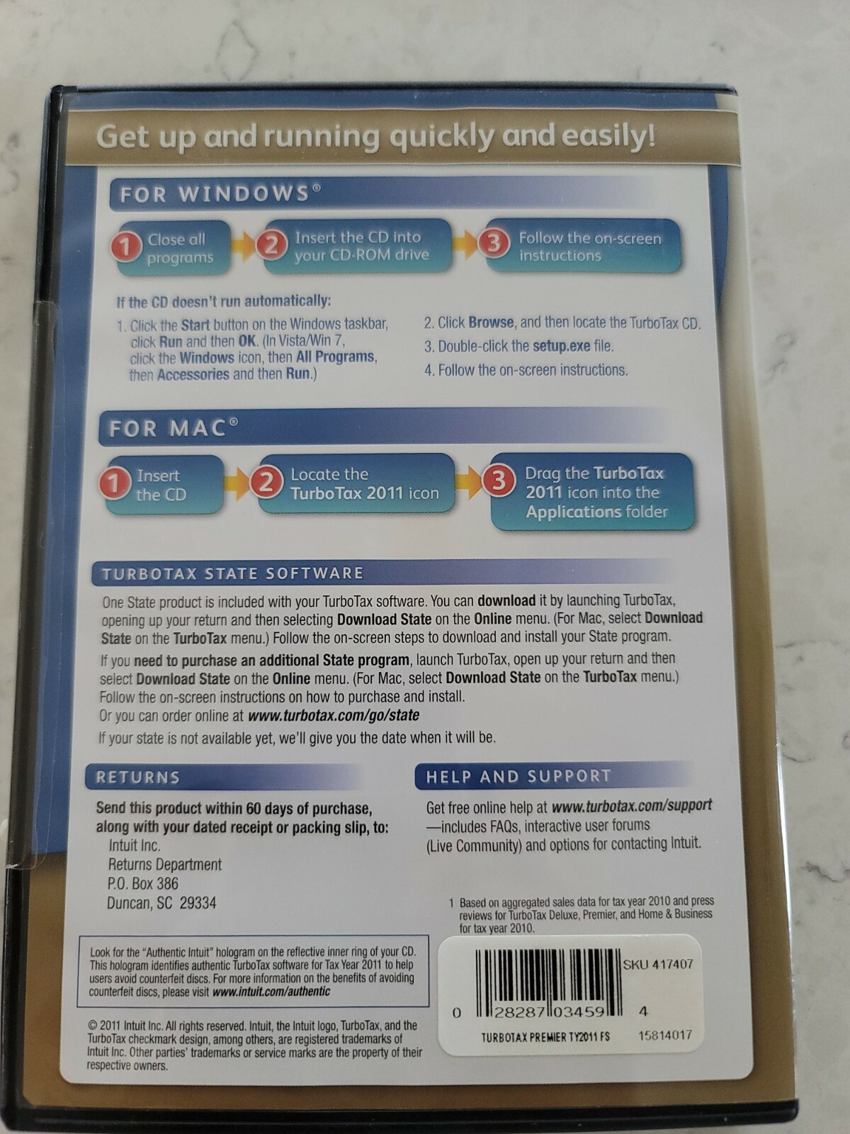 TurboTax Premier 2012 Fed Only. (State return not included)