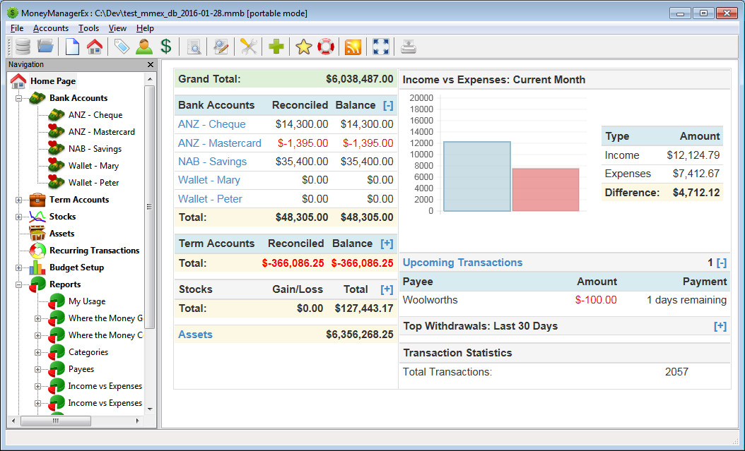 Money Manager EX Personal Finance Software for Mac – Budgets Reports Import QIF