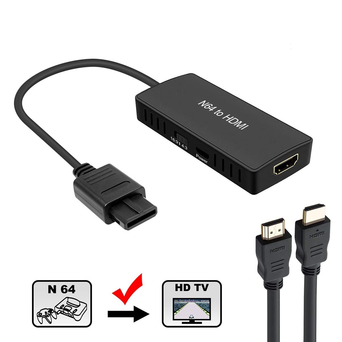 Get Enhanced N64 Gameplay on HDTV – 16:9/4:3 HDMI Converter for Vintage Consoles