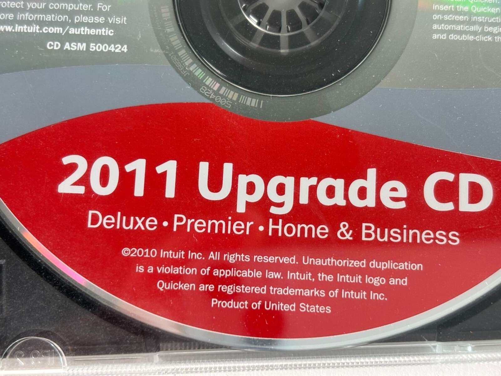 Quicken 2011 Upgrade CD Deluxe Premier Home & Business For Windows XP SP2/Vista/