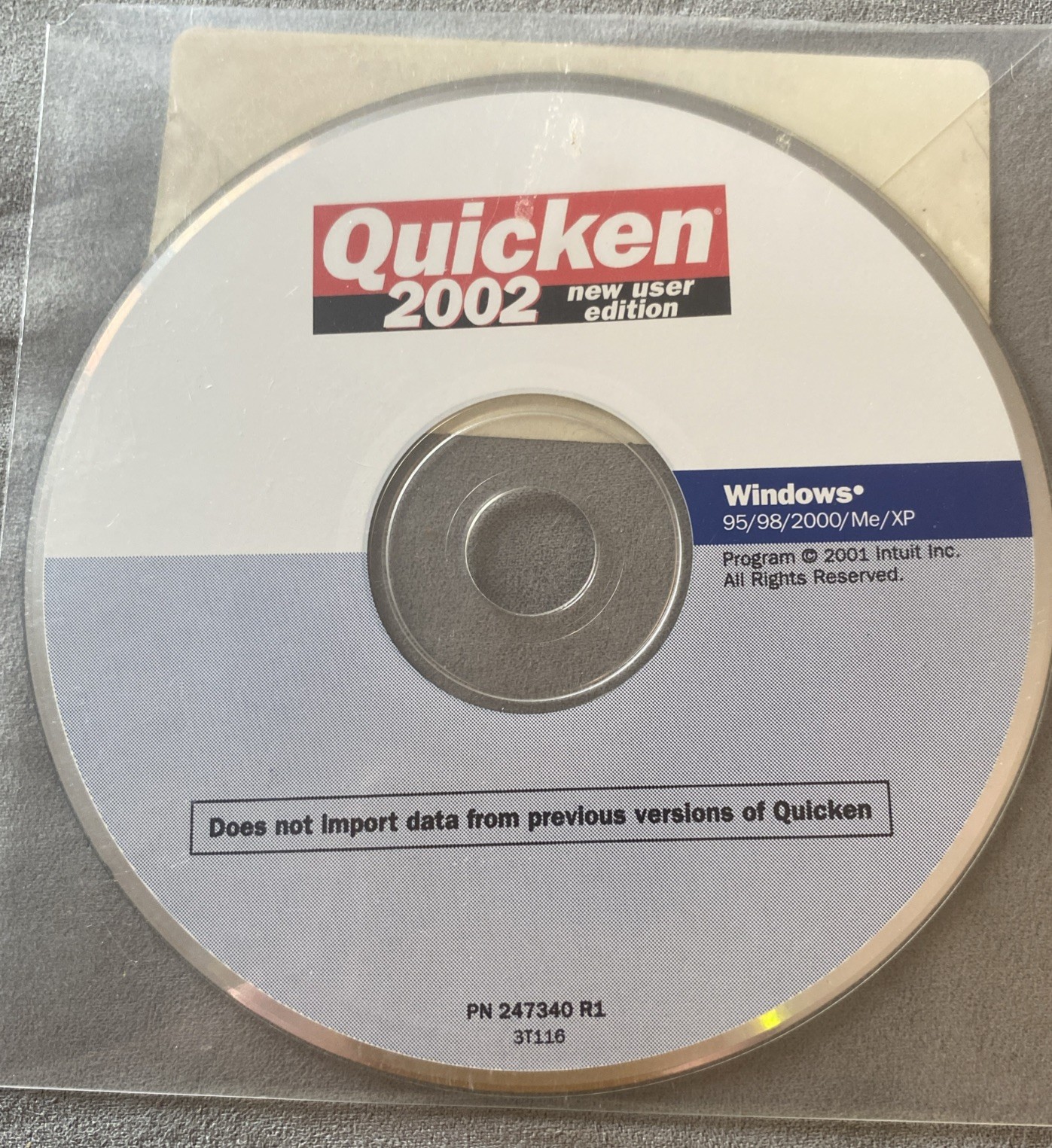 Quicken 2002 New User Edition Software CD