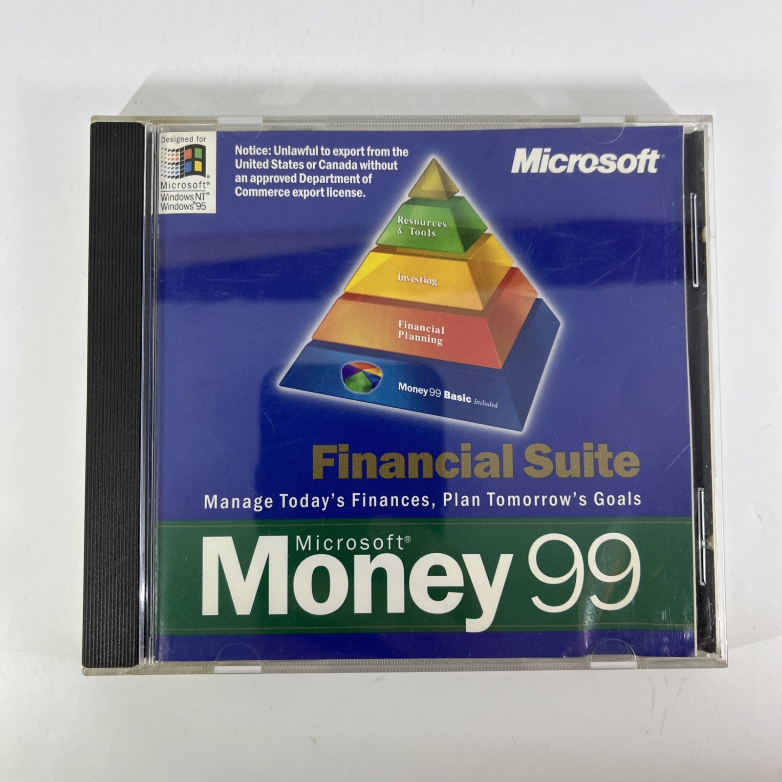 Microsoft Money 99 Financial Suite (1999) Financial Management CD-ROM Win 95 98