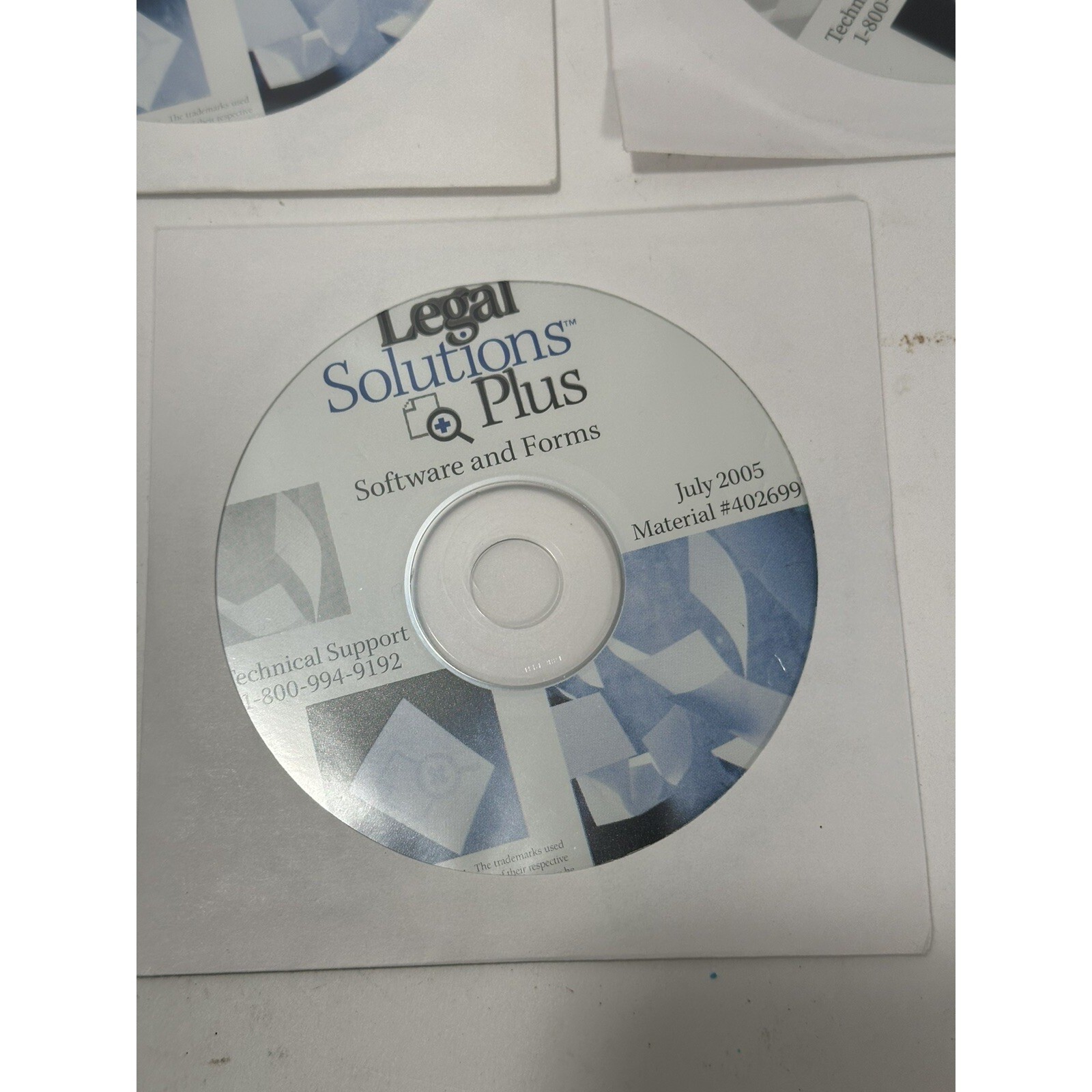 Legal Solutions Plus Software & Forms 2004, 2005, 2006 Lot 4 CD Technical Suppor