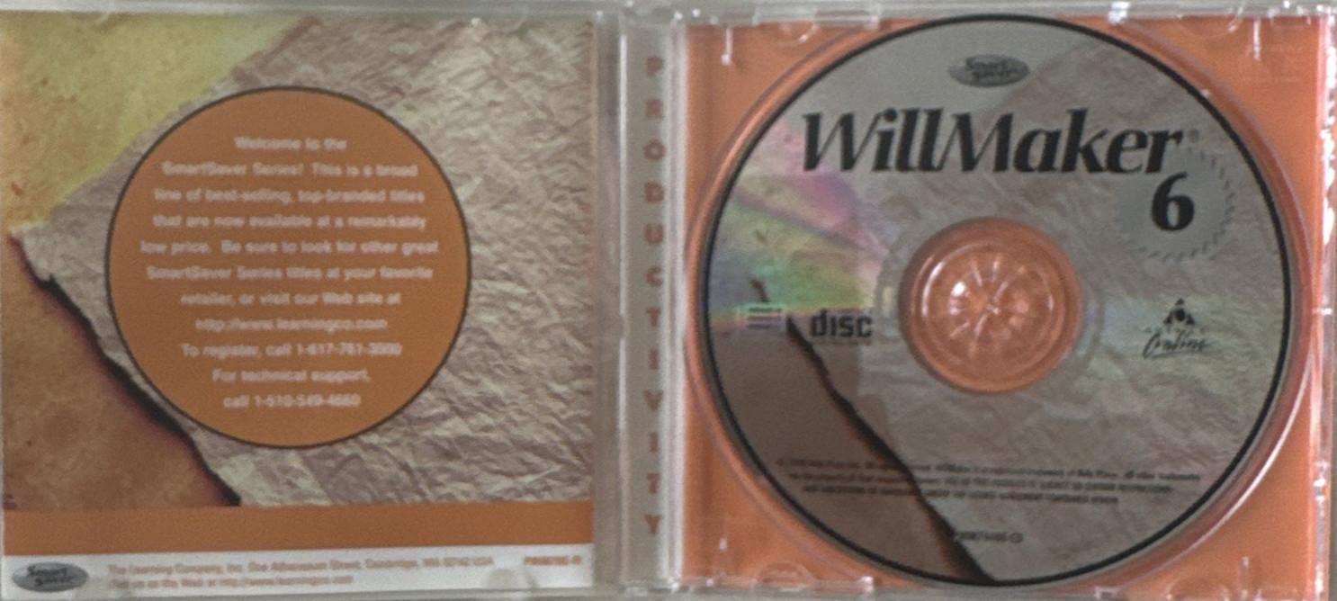 New Nib Vintage Will Maker 6 Free Cd Inside Nolo’s Living Trust Maker