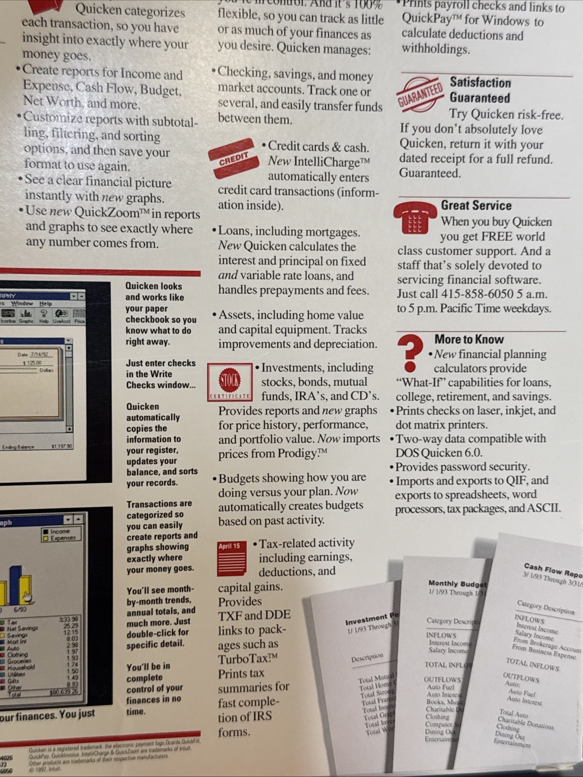 Intuit Quicken 2.0 Windows IBM Personal Finance Software W/ Disks Vintage 1992