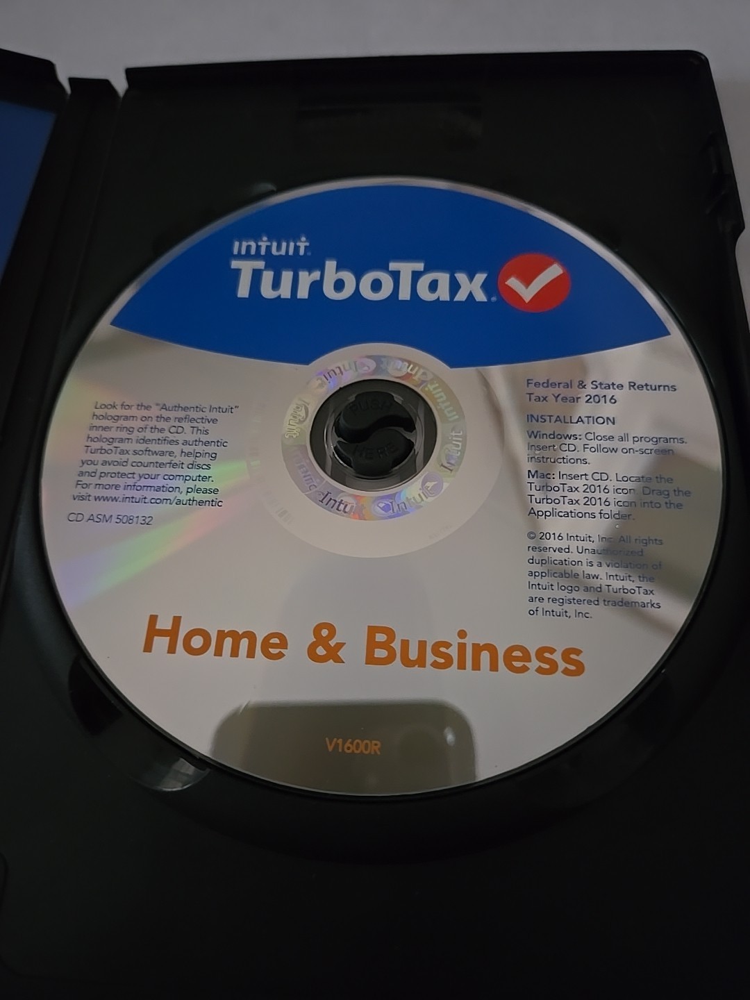 TurboTax 2016 Home Business Federal E-File and State Tax Return CD for PC Mac
