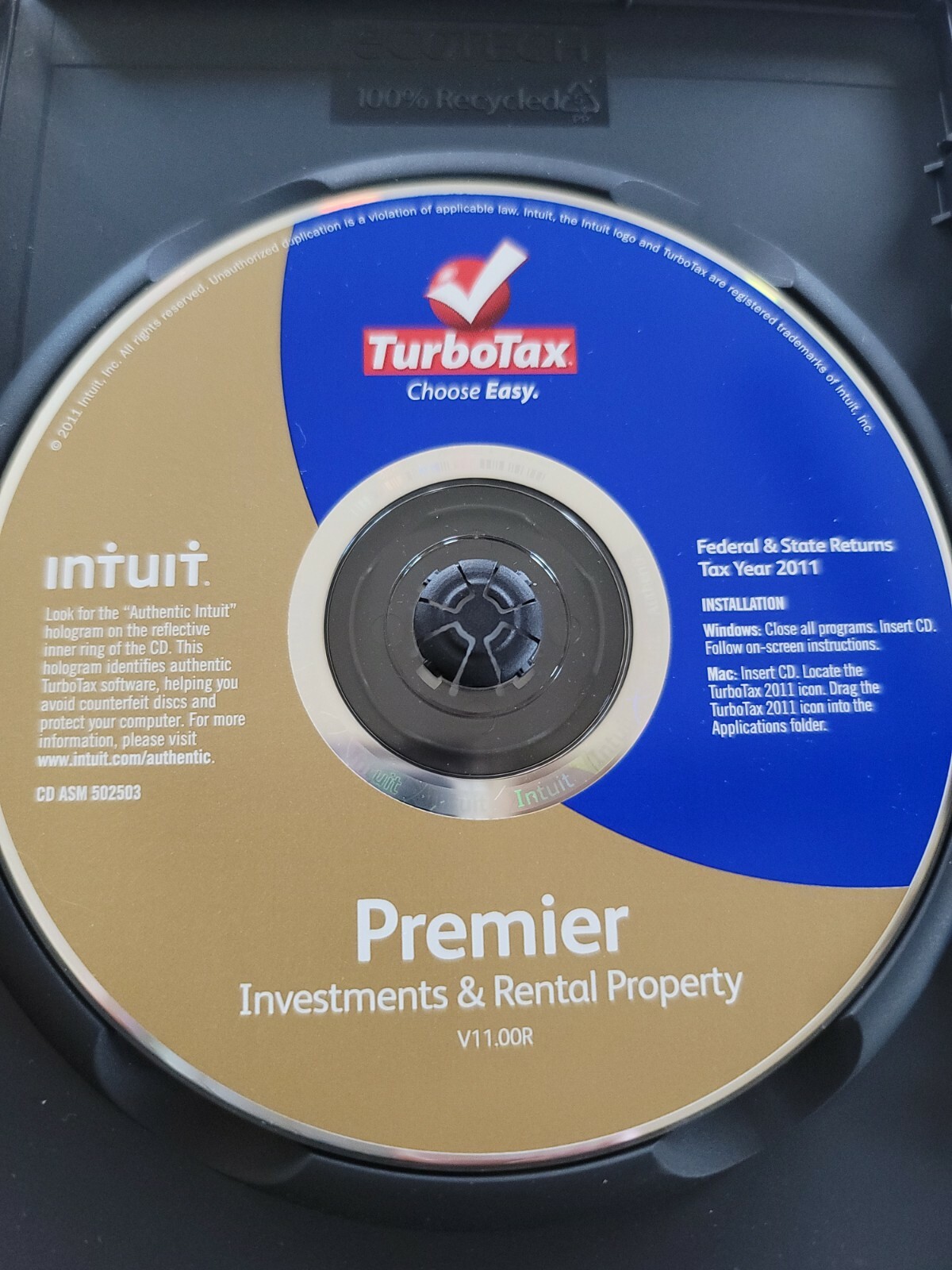 TurboTax Premier 2012 Fed Only. (State return not included)