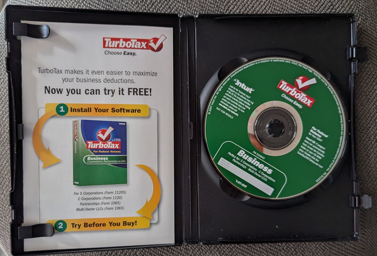 Intuit TurboTax Business for Federal Returns Tax Year 2007