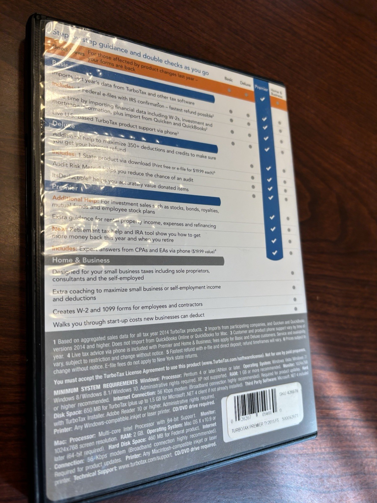 TurboTax 2015 PREMIER Federal and State Tax Software CD