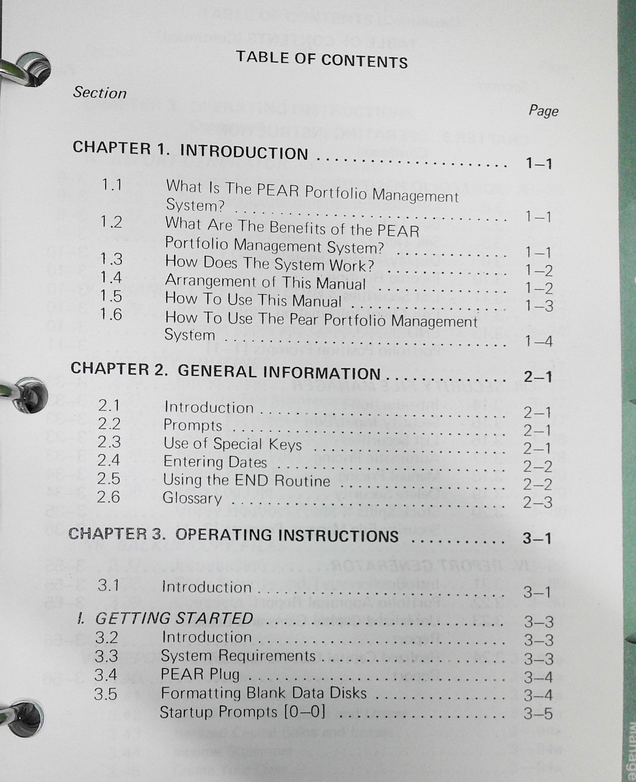 1983 Pear Portfolio Management System, by Hale Systems, Demo program for IBM PCs