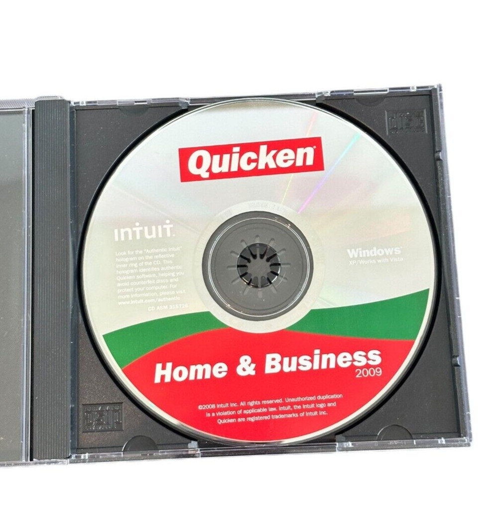 Quicken Home & Business 2009 for Win XP/Vista NOT for Win 10 or 11