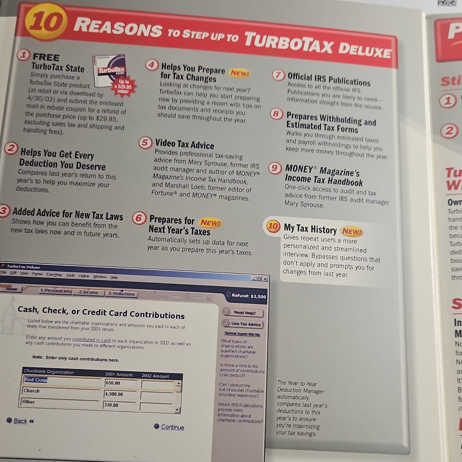 TurboTax Deluxe 2003 Tax Preparation Software CD For Windows PC English Standard