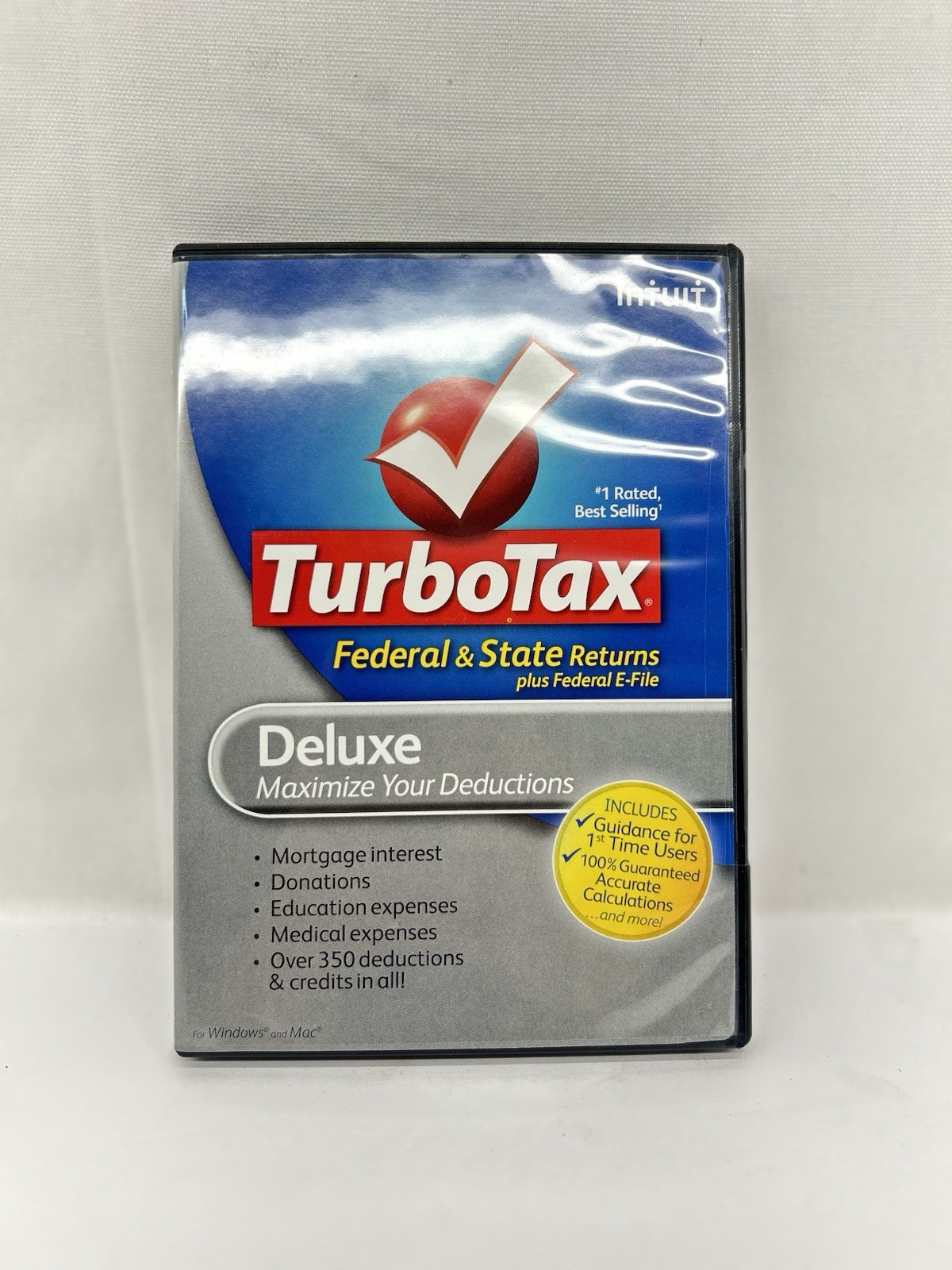 2010 TurboTax Deluxe Federal/State Returns + E-File, New Sealed in Retail Box