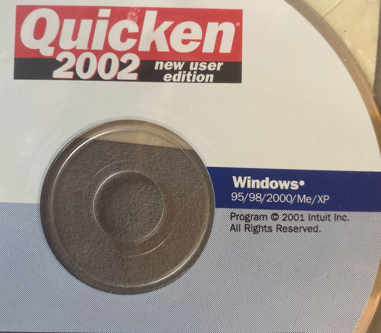 Quicken 2002 New User Edition Software CD