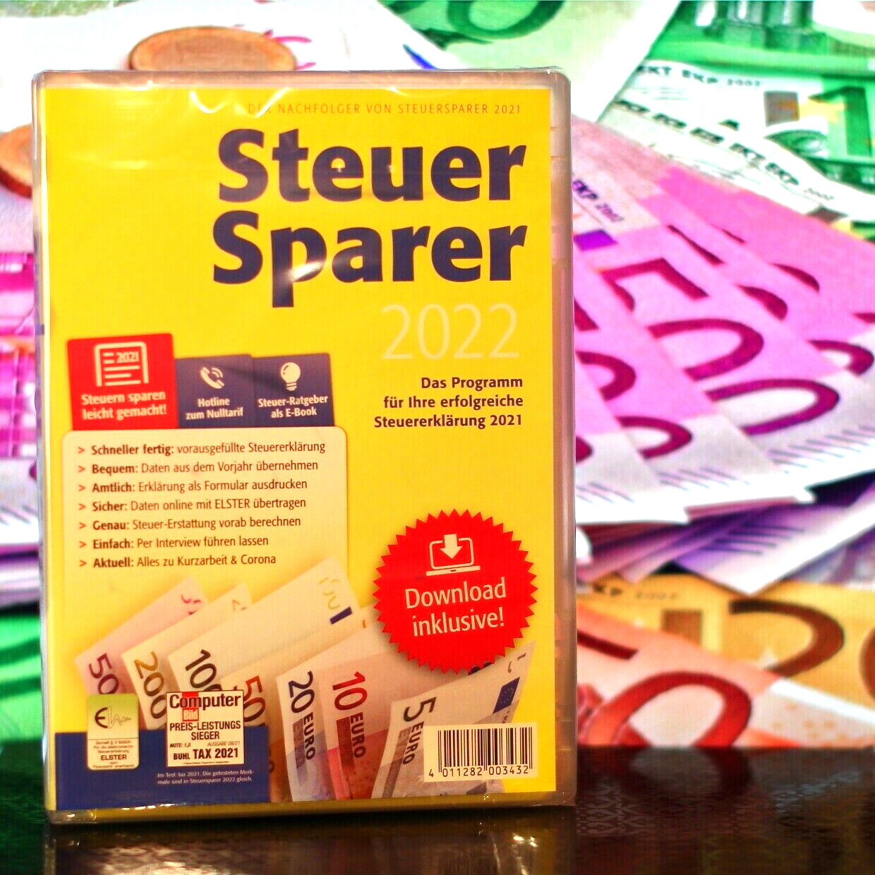 Lidl SteuerSparer 2022 CD-ROM for tax return 2021 * new & original packaging * incl. download