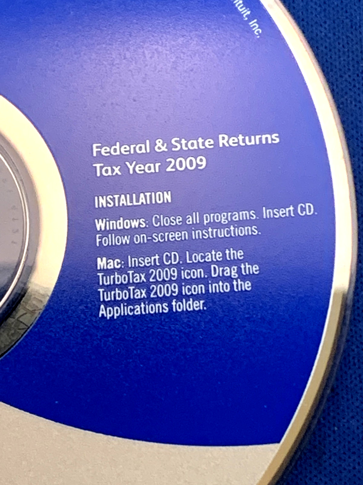 TurboTax Deluxe Federal + E-File 2009 for Windows & MAC