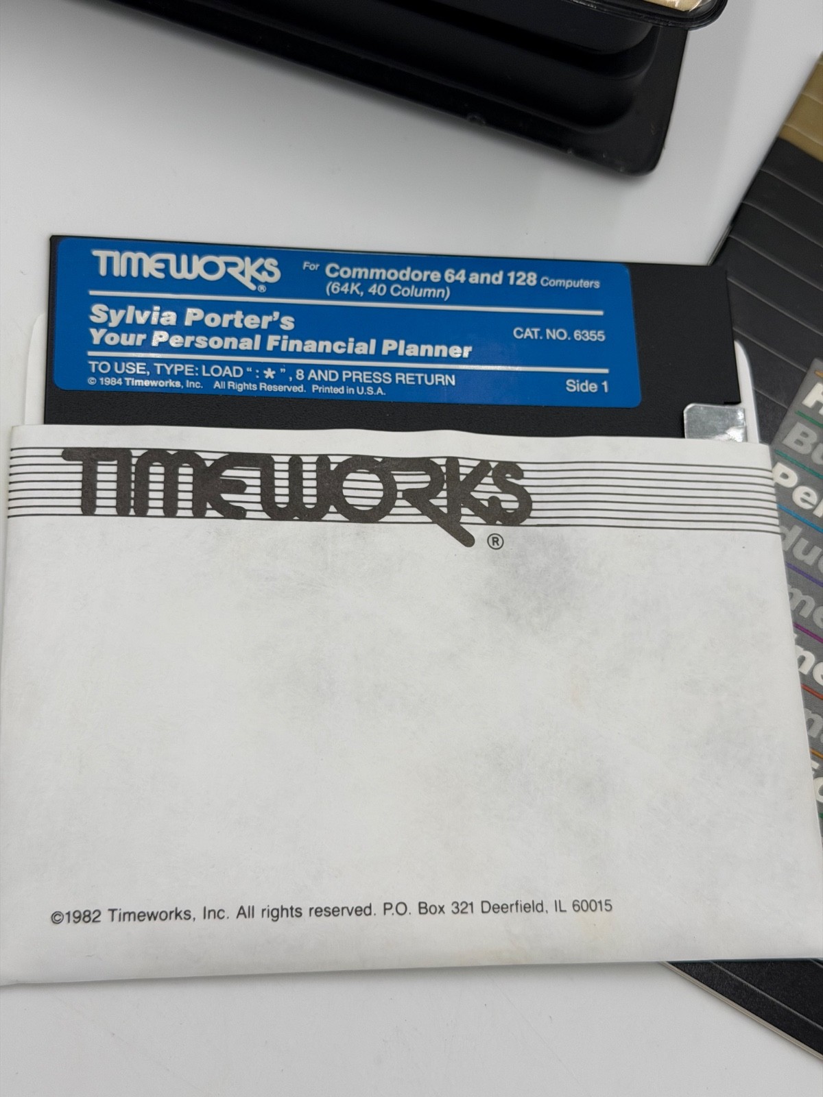 COMMODORE 64/128 SYLVIA PORTER’S PERSONAL FINANCE SERIES TIMEWORKS
