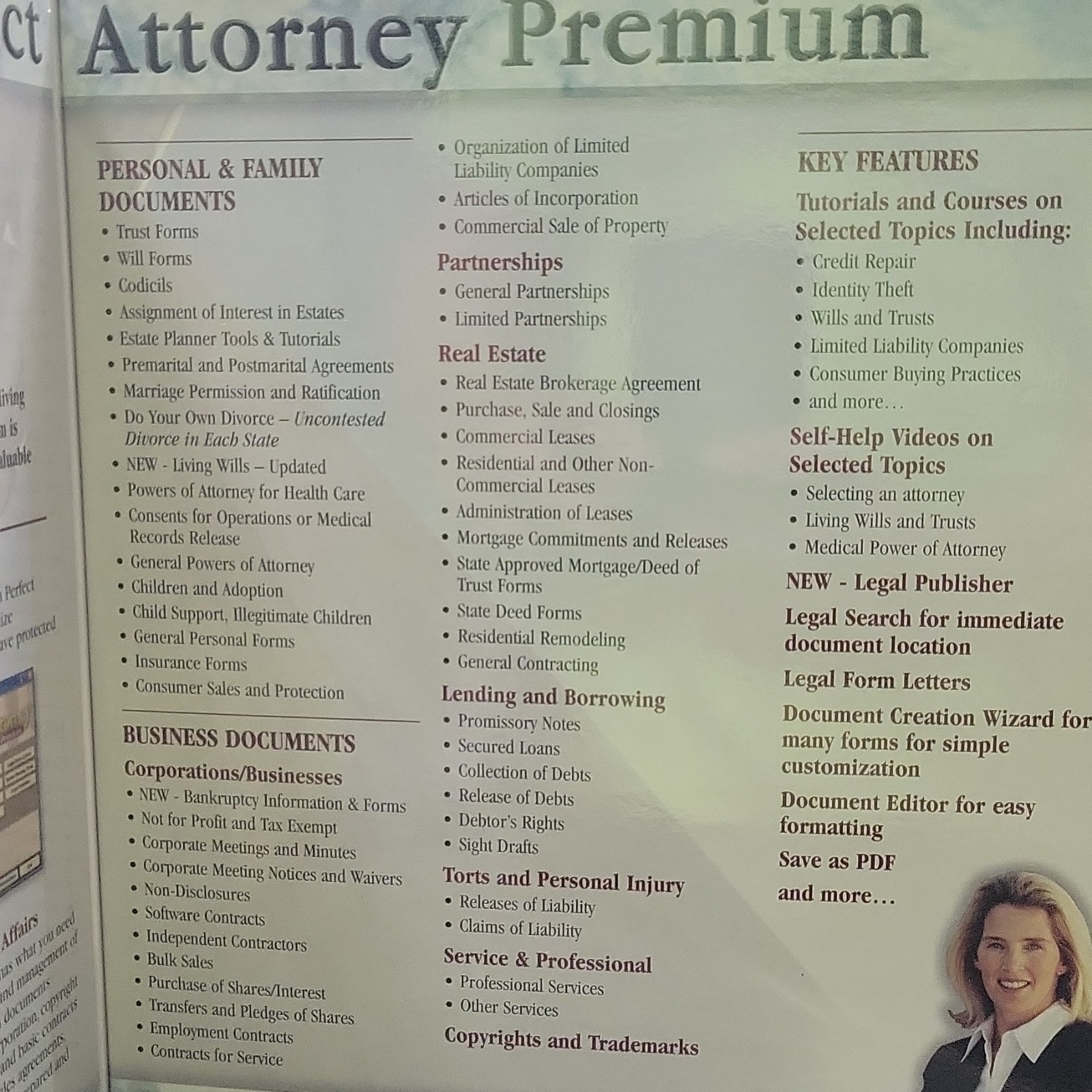 Perfect Attorney Premium Legal Self-Help Software CD-ROM PC English ROM03540