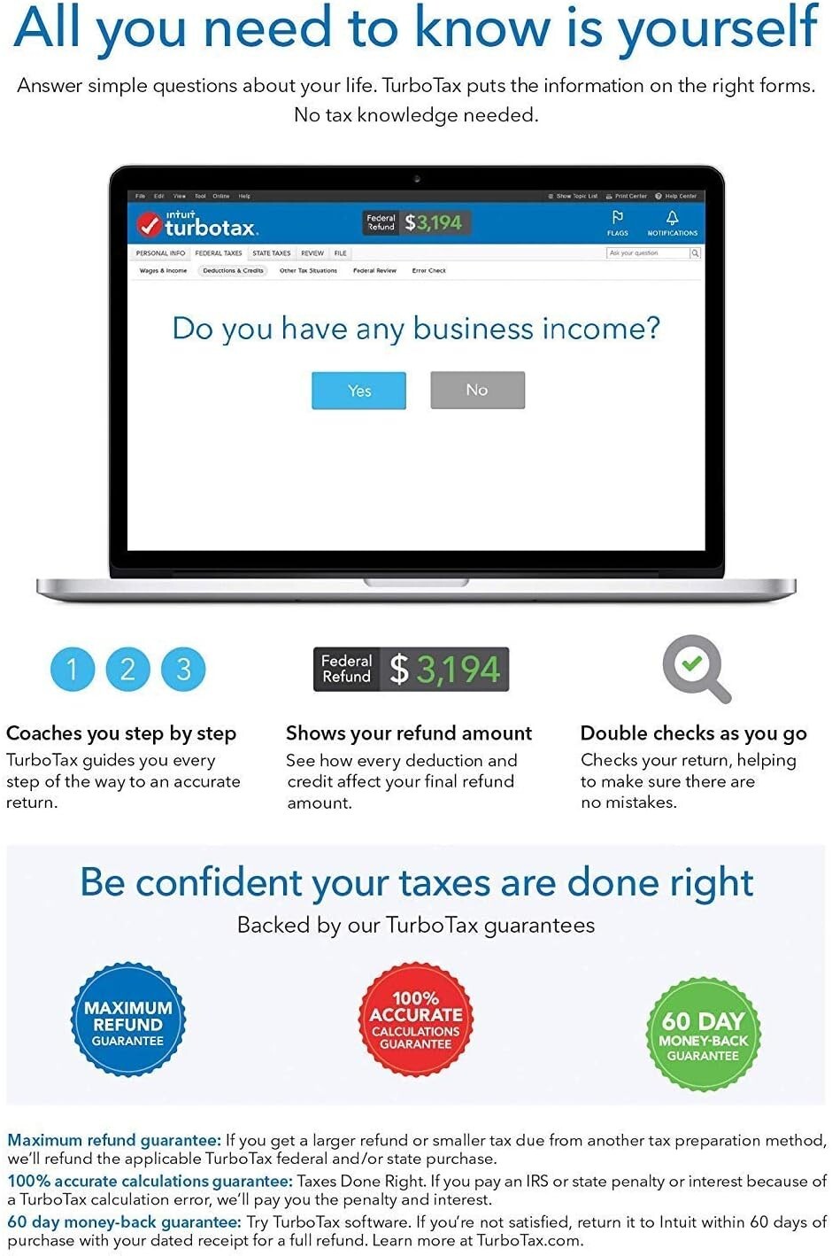 TurboTax Basic Federal 2018 Win/Mac | CD + Full Updates | #1 Install Expert