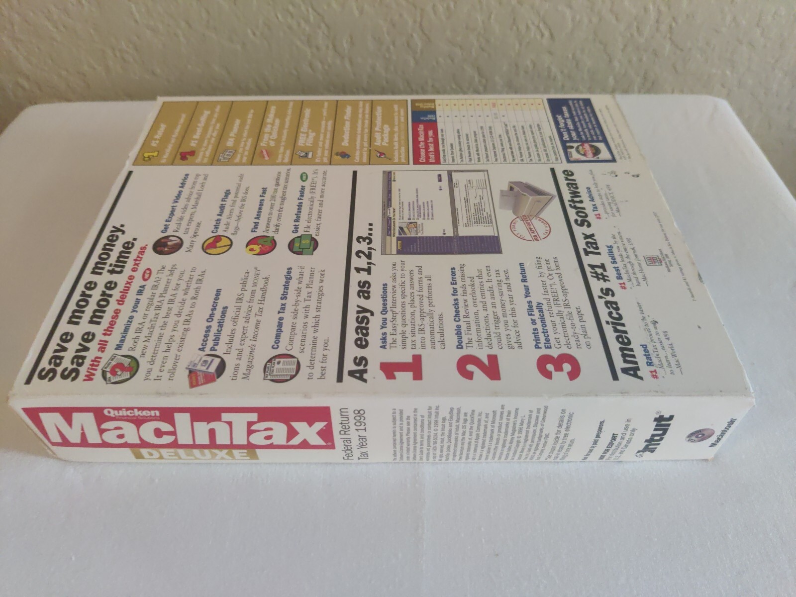 Quicken MacInTax Deluxe Complete Software Federal Return Year 1998 New Sealed