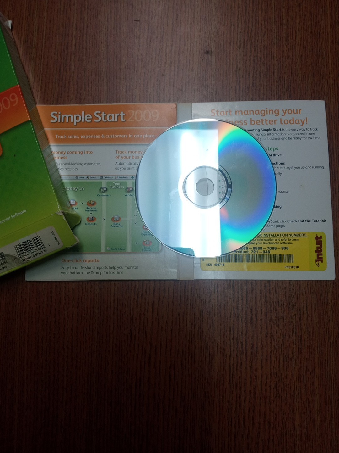 Intuit QuickBooks Accounting Software Simple Start 2009 with Serial License