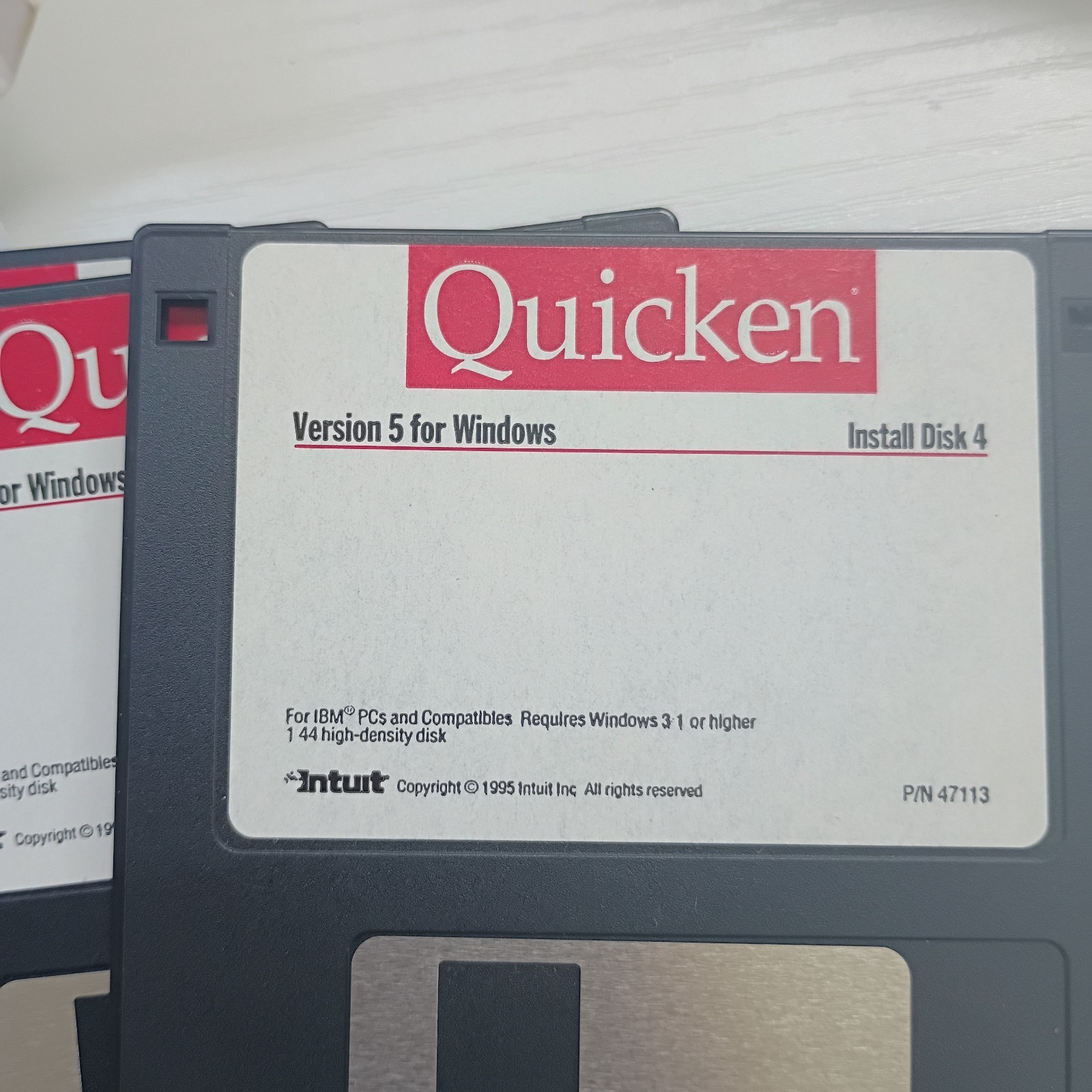 Quicken Financial Software Version 5 For Windows 95 & 3.1 Vtg Computer Disk