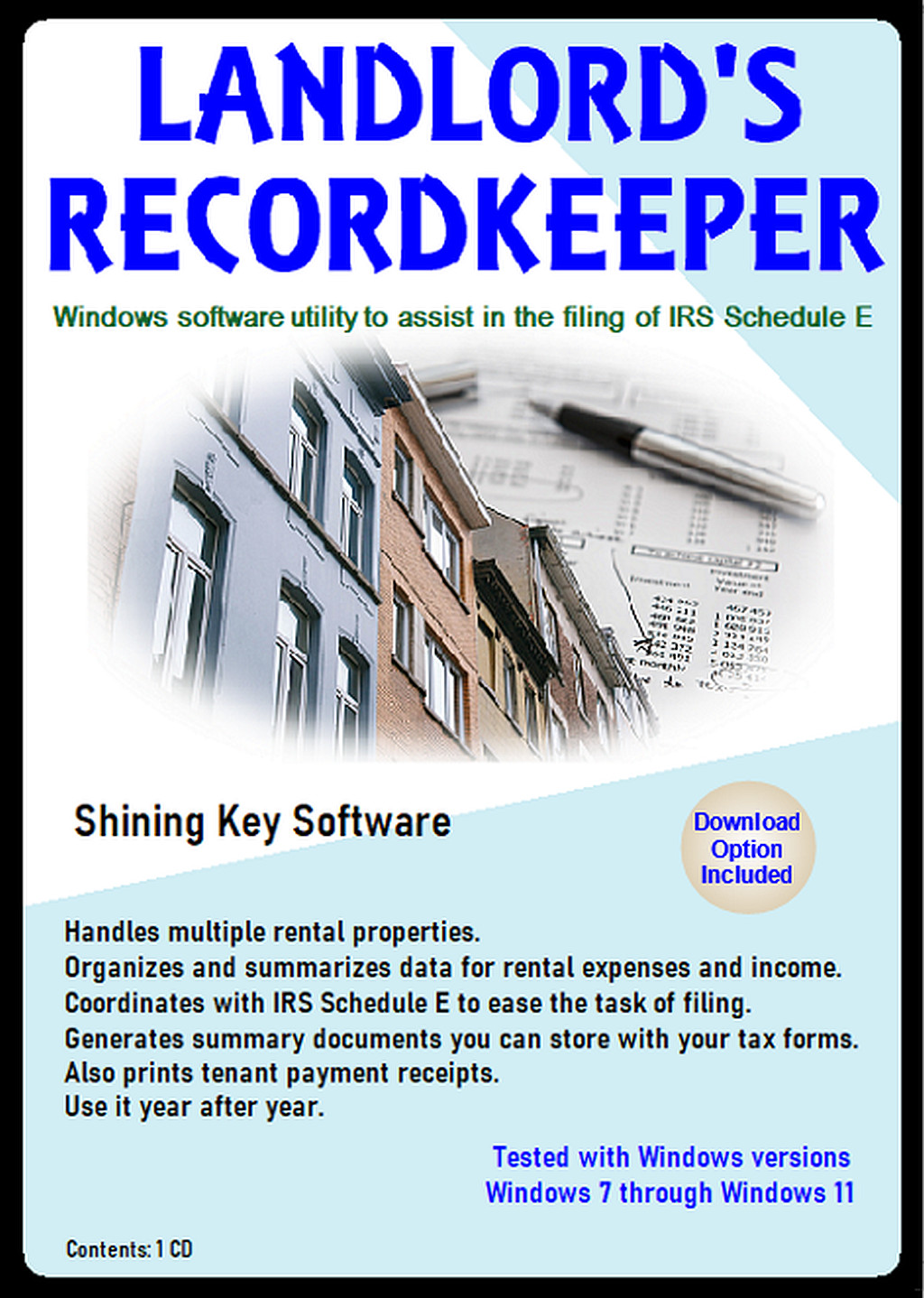 Landlord’s Recordkeeper: Rental Property Records Software [CD Version]