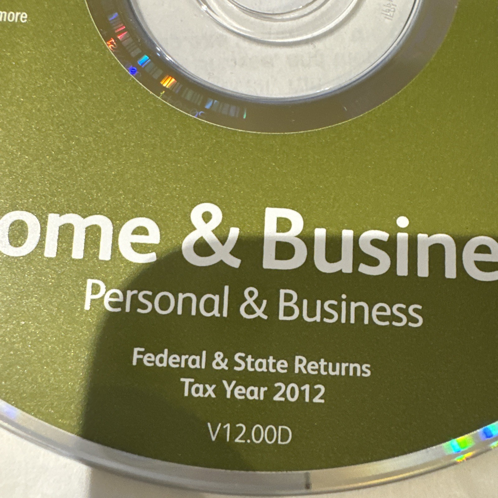Intuit Turbo Tax 2012 Personal and Business Home and Business Software CD only
