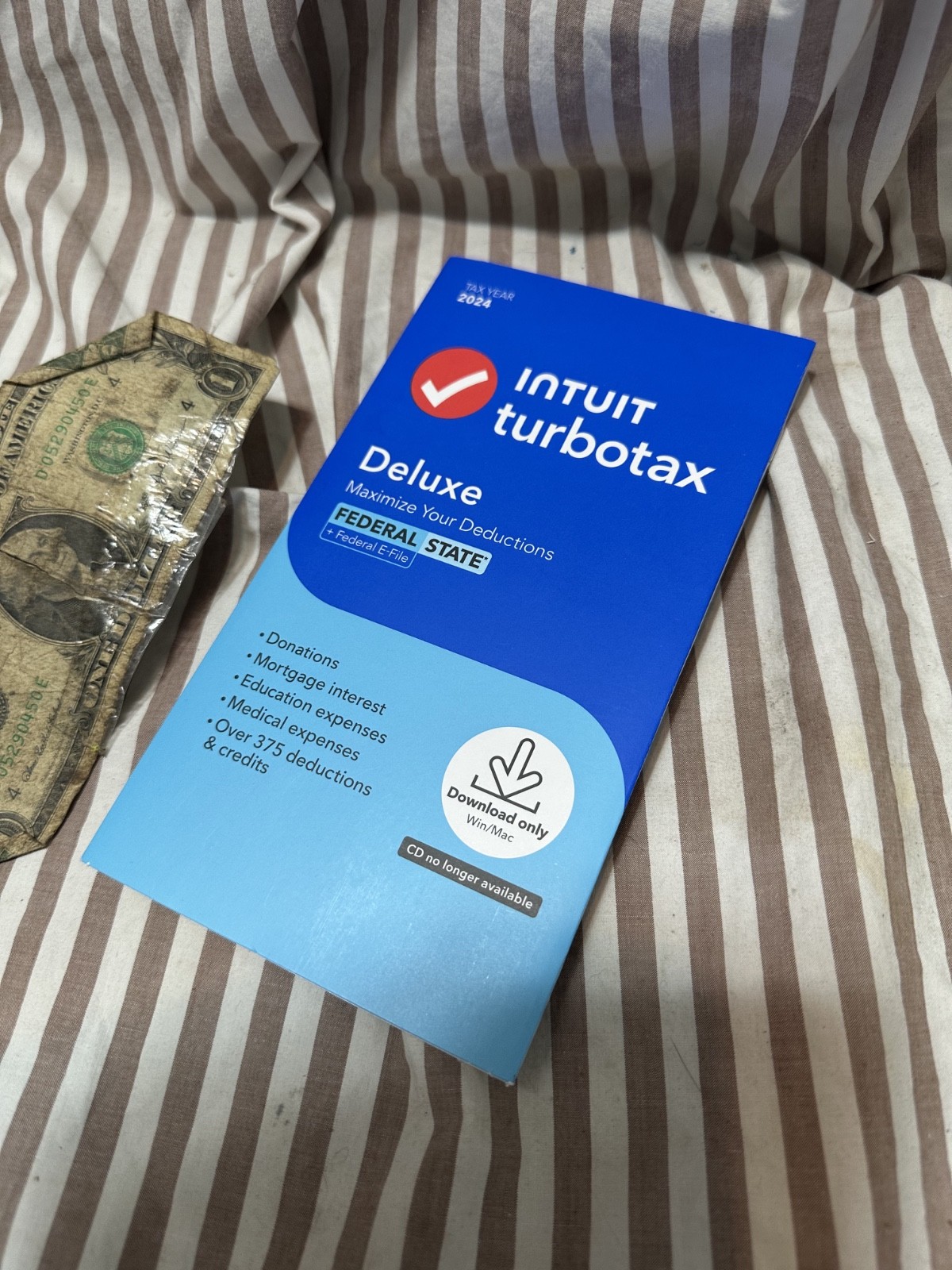 2024 Intuit Turbotax Deluxe Federal State Window Mac USA Sealed NEW 2024
