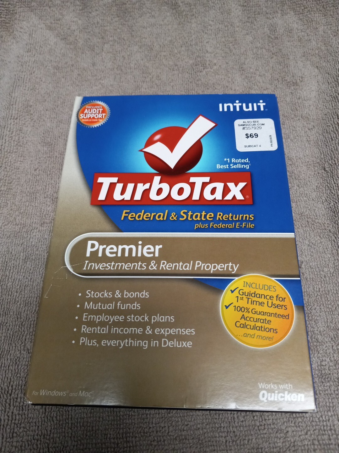 2012 TurboTax Premier, Investment And Rental Property. Fed and State. Intuit