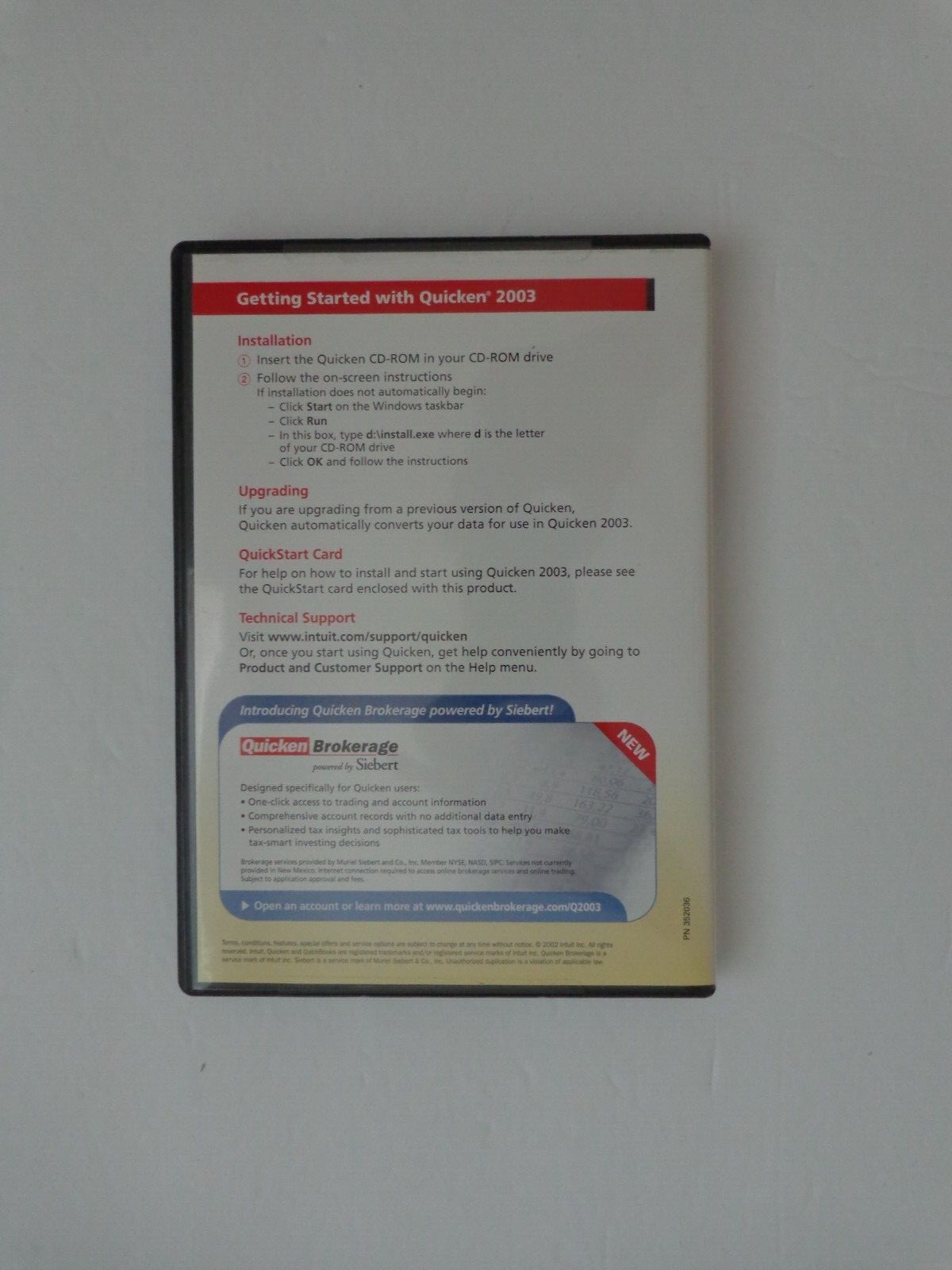 Intuit Quicken 2003 Premier For Windows