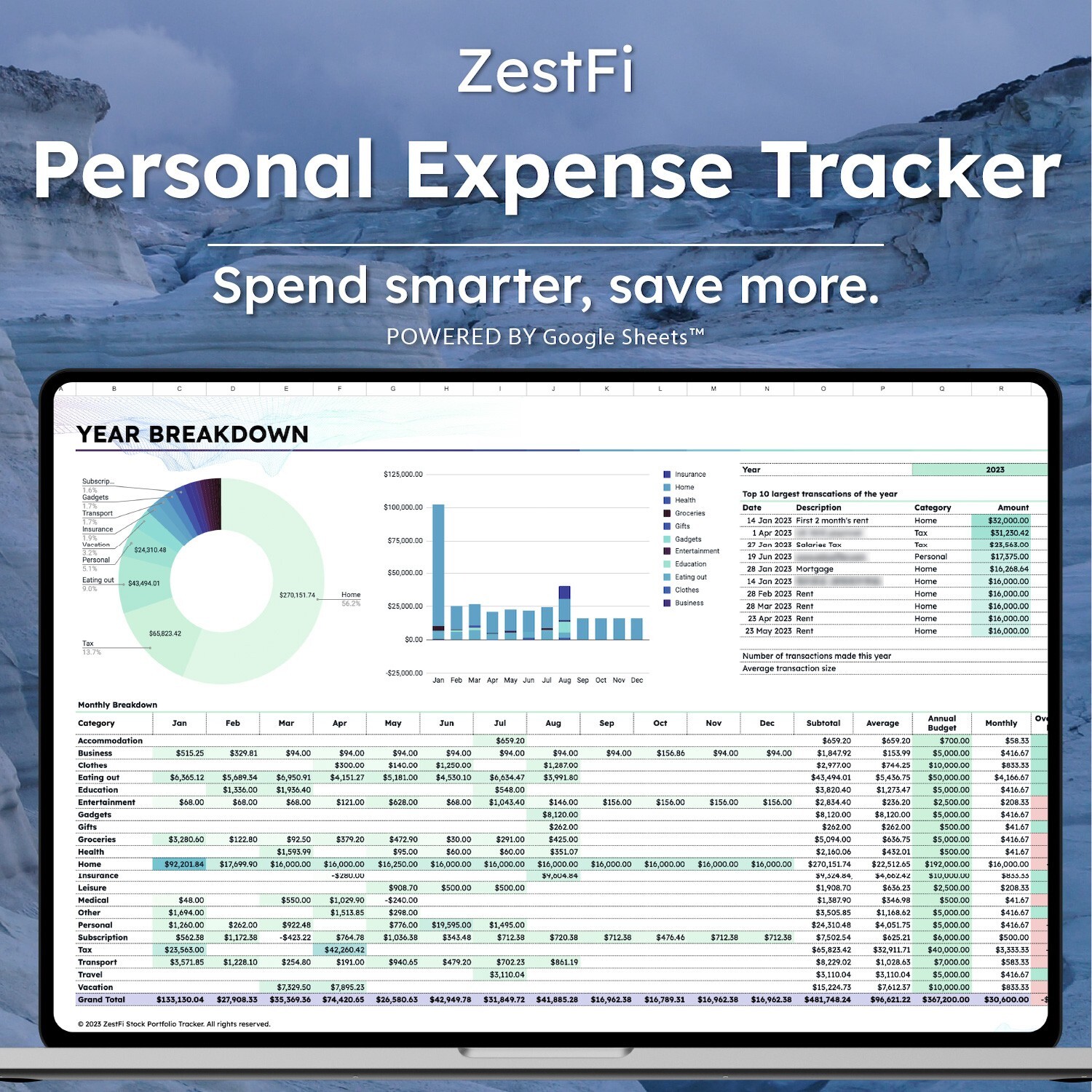 ZestFi Income & Expense Tracker