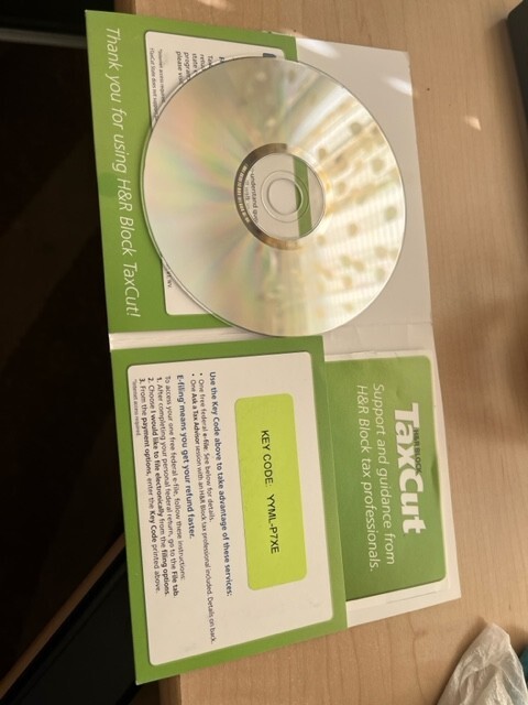 H & R Block 2008 Tax Cut Premium software CD