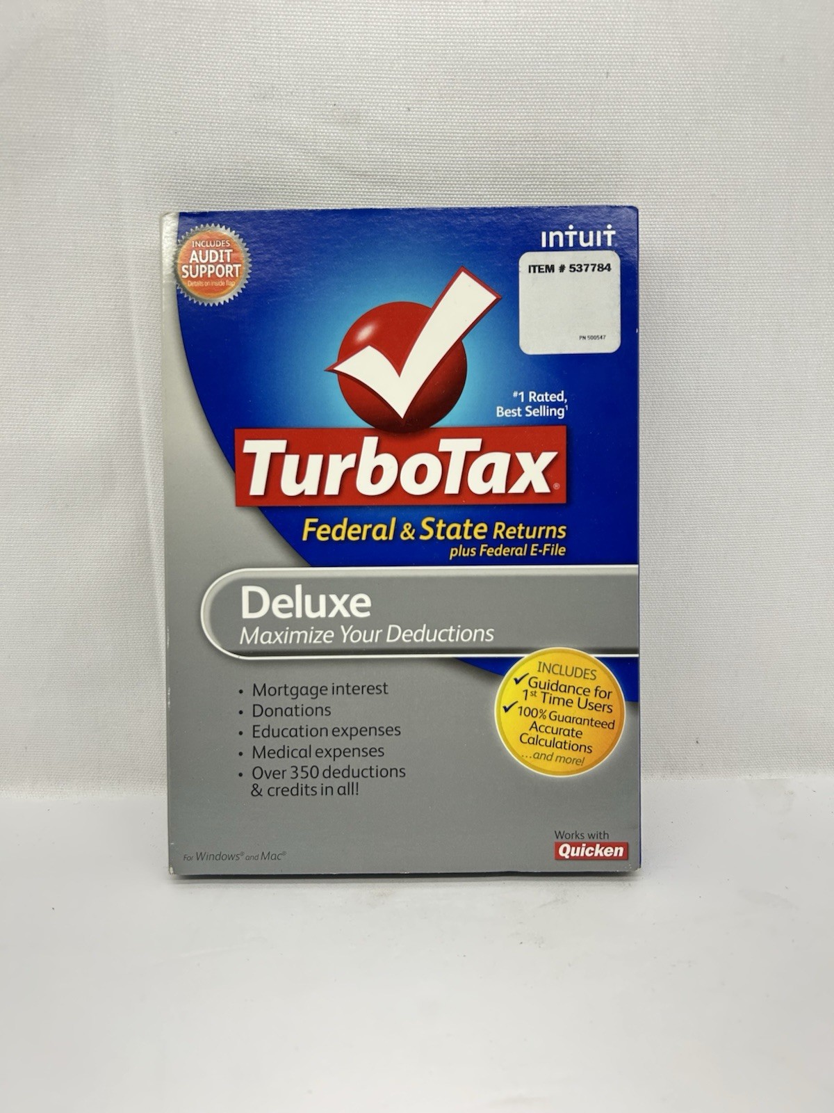 2010 TurboTax Deluxe Federal/State Returns + E-File, New Sealed in Retail Box