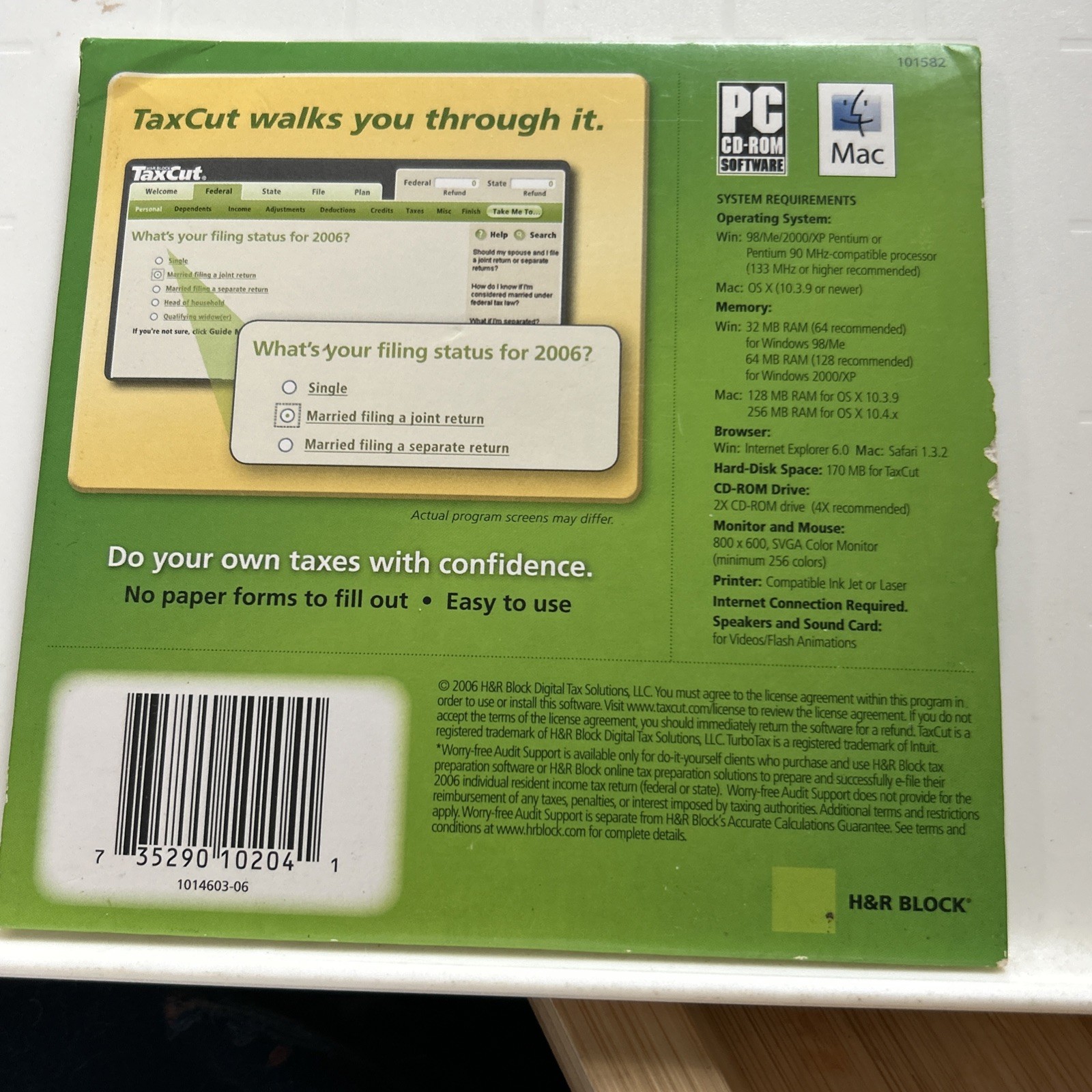 H&R Block Tax Cut Basics Windows And Mac NEW Read