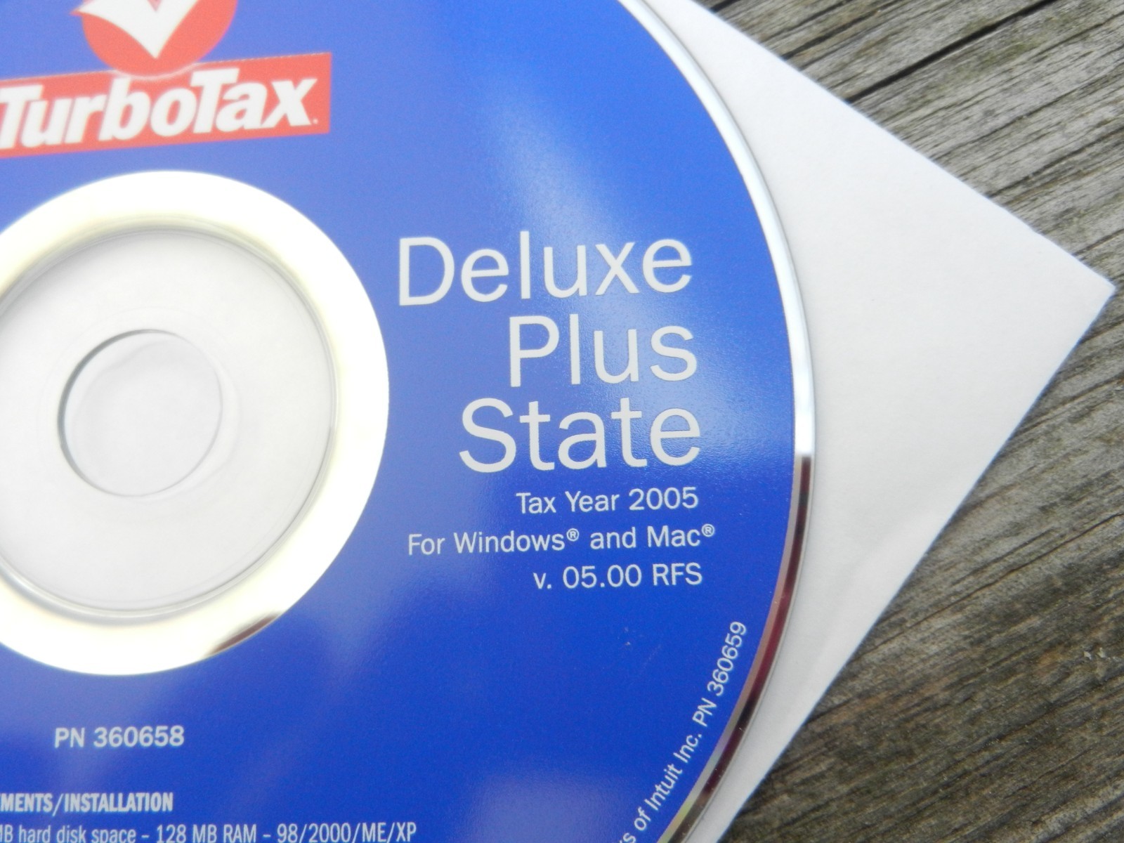 TurboTax Deluxe Plus State Tax Year 2005 for Windows & MAC CD-Rom Turbo Tax 05