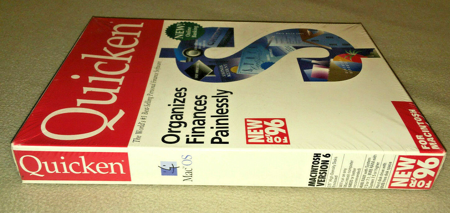 Quicken Macintosh Version 6 (3.5″) {NEW-SEALED-SHRINK-NEAR MINT}