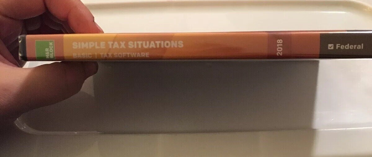 H&R Block Basic 2018 Simple Tax Situations Federal (yellow)