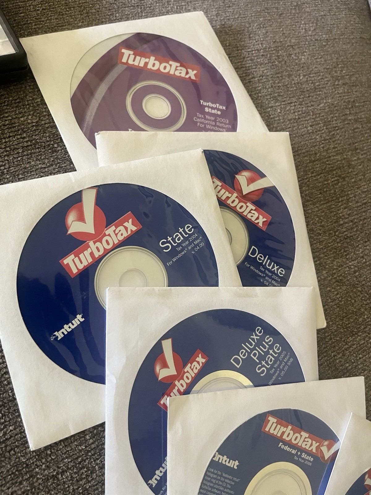 Intuit TurboTax Lot 10 Tax Preparation Windows Used 02-13 California St Federal