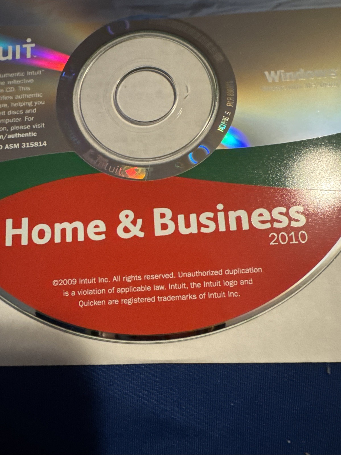 Quicken Home And Business 2010 XP/Vista/ Windows 7
