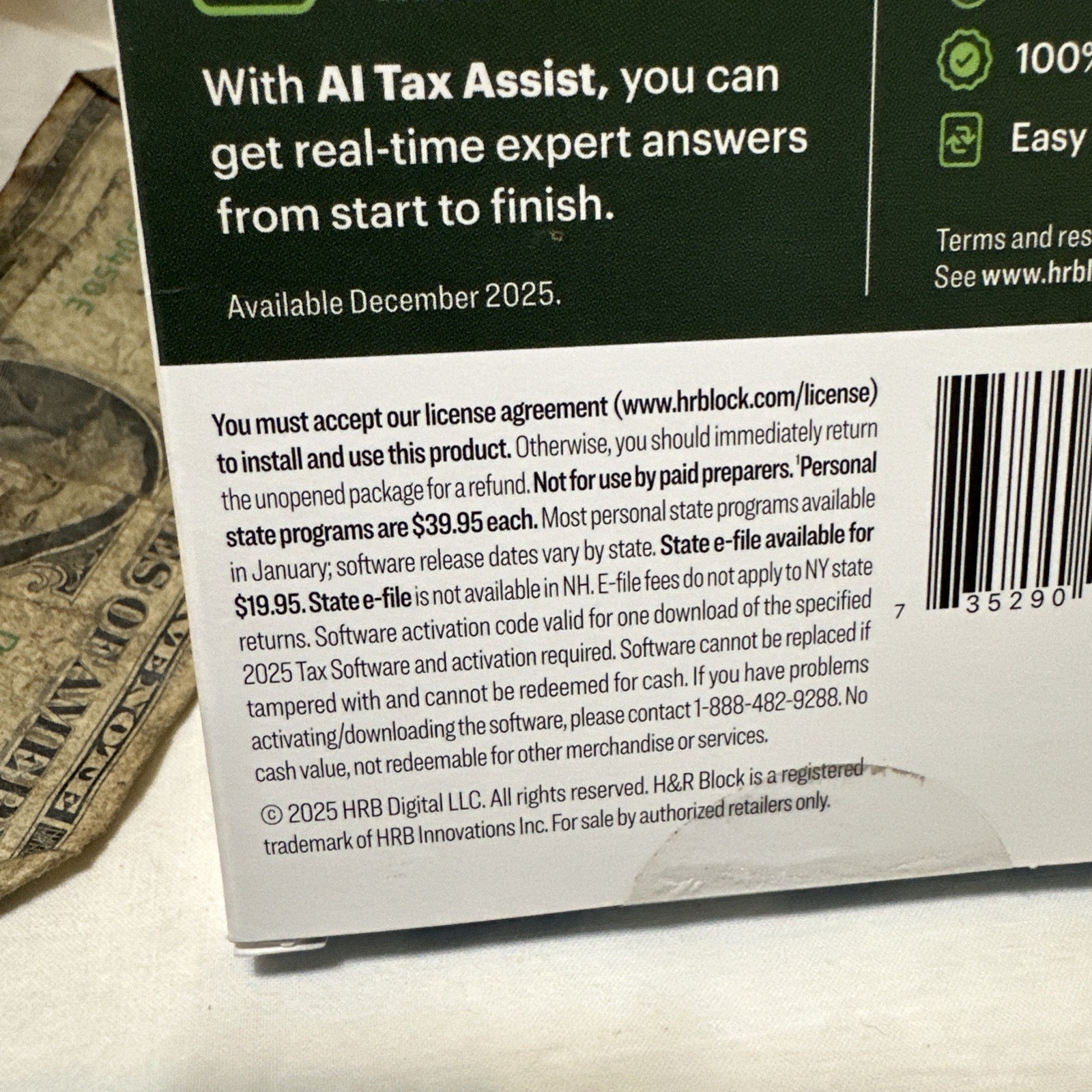 NEW 2025 H&R Block Tax Software Premium for PC Mac Key Card Self employed Rental