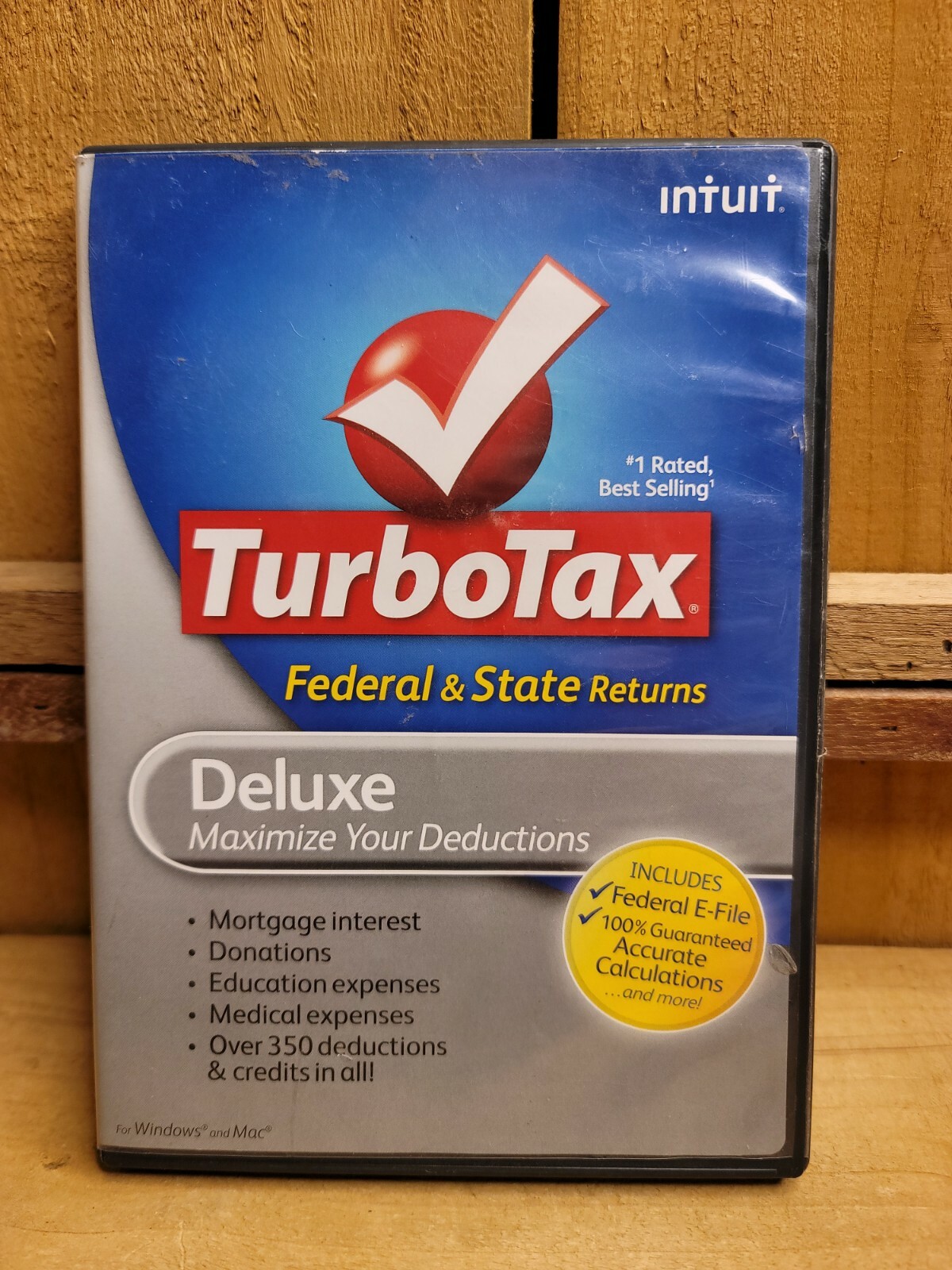 Lot of 2 TurboTax Deluxe 2009 2012 Federal State Returns Disc Federal E-Files