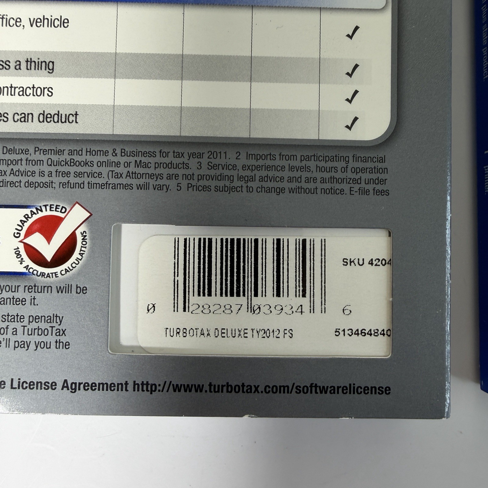 Intuit Turbo Tax Deluxe Business Federal Sate 2011, 2012, 2013, 2015, 2018 Lot 6