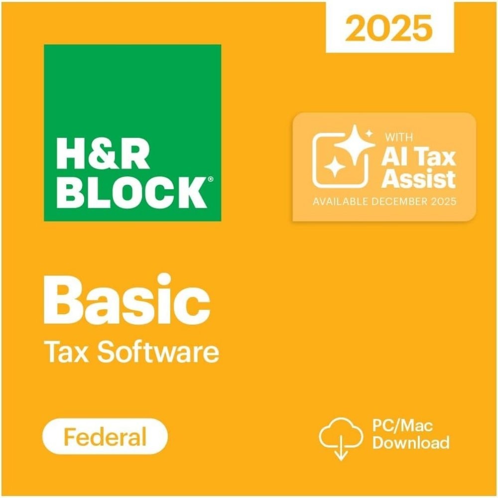 NEW 2025 H&R Block Tax Software Basic for Apple/Mac [Key Card]